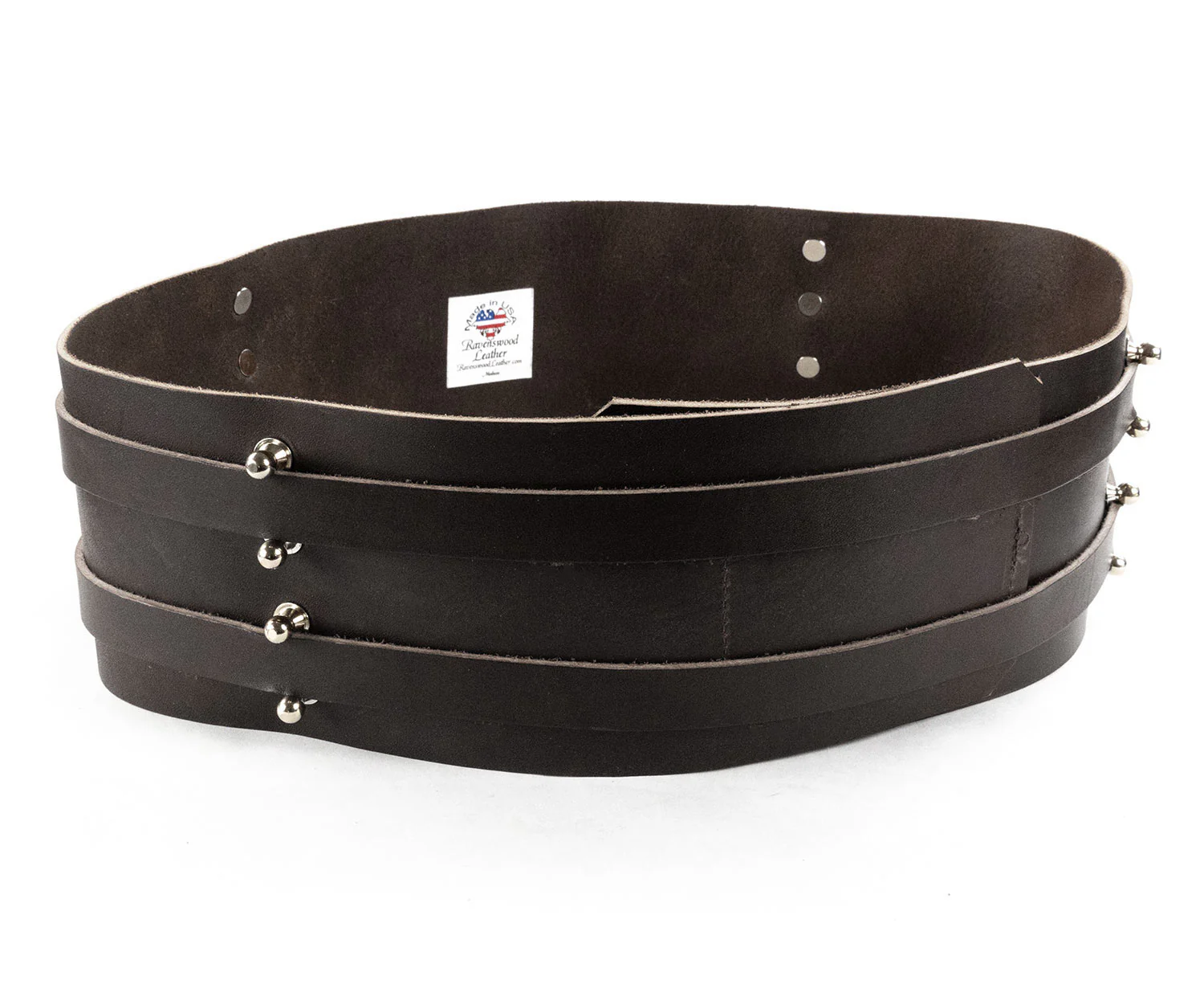Brown Double Leather Belt - Image 2
