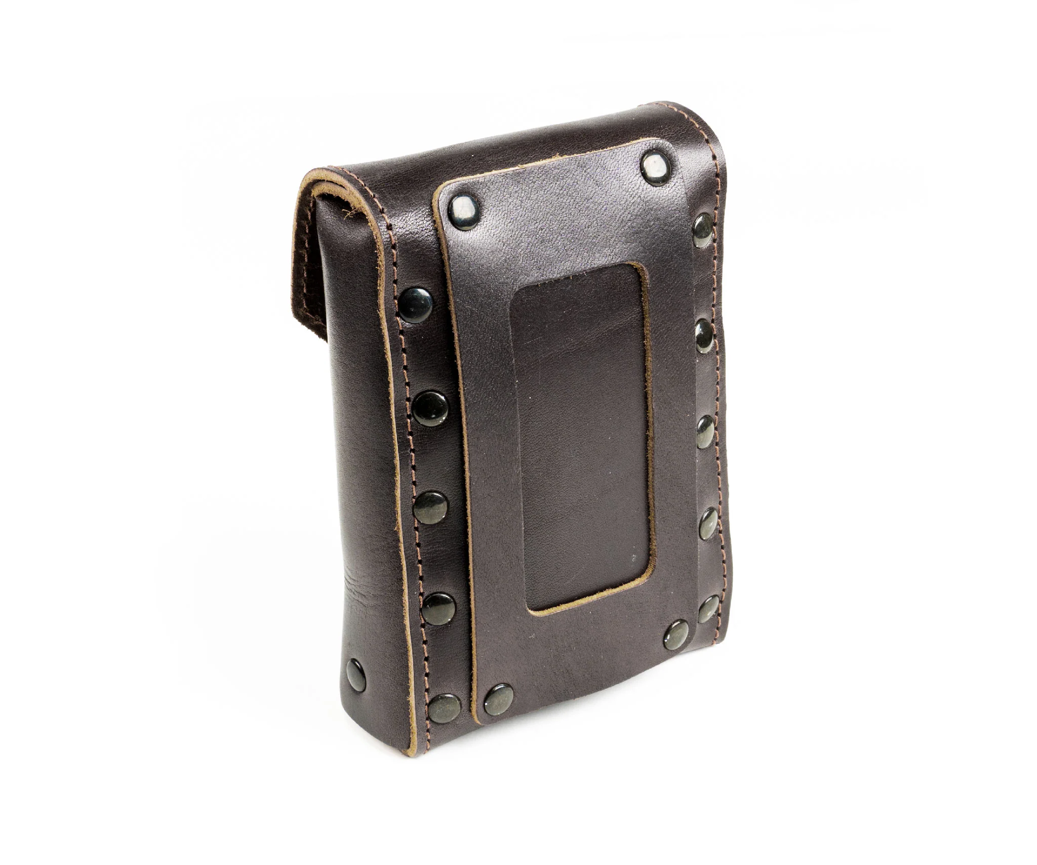 Double Belt Leather Pouch - Image 2