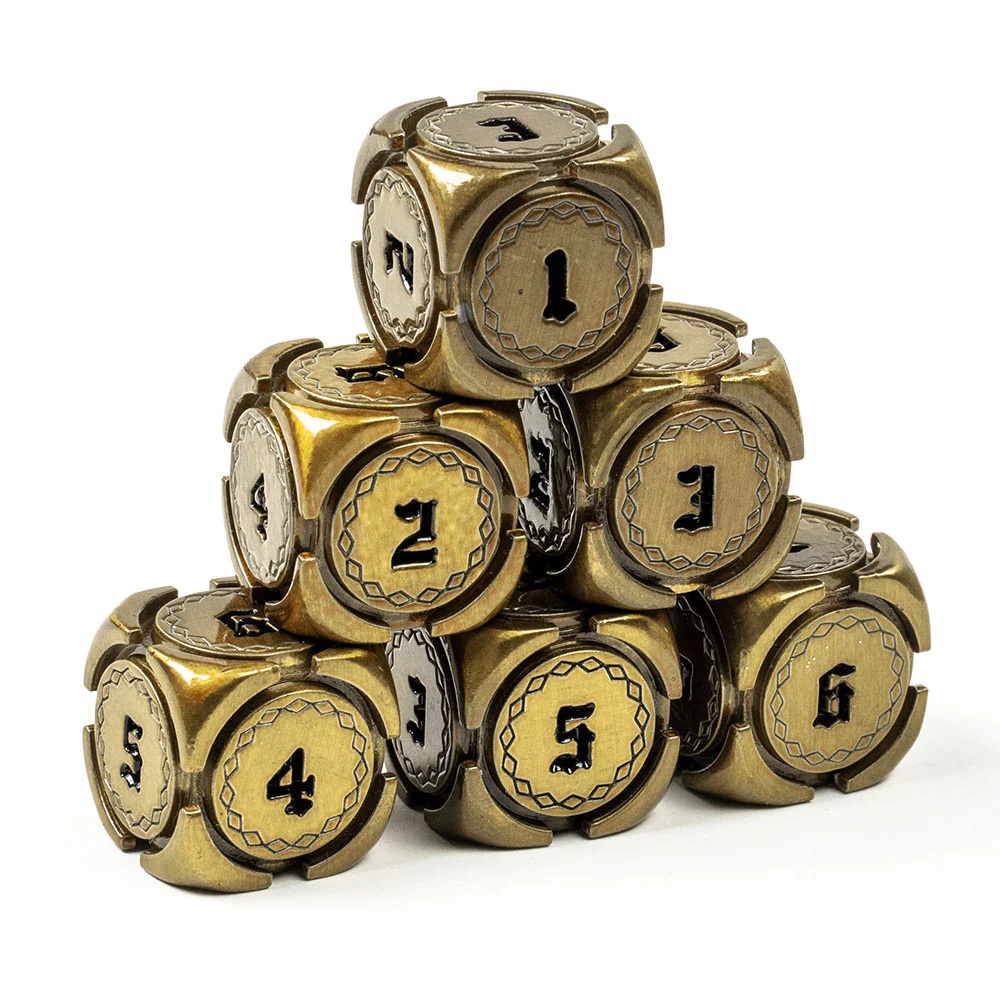 Fantasy Metal 16mm D6 Dice (6 Pack) - Image 2