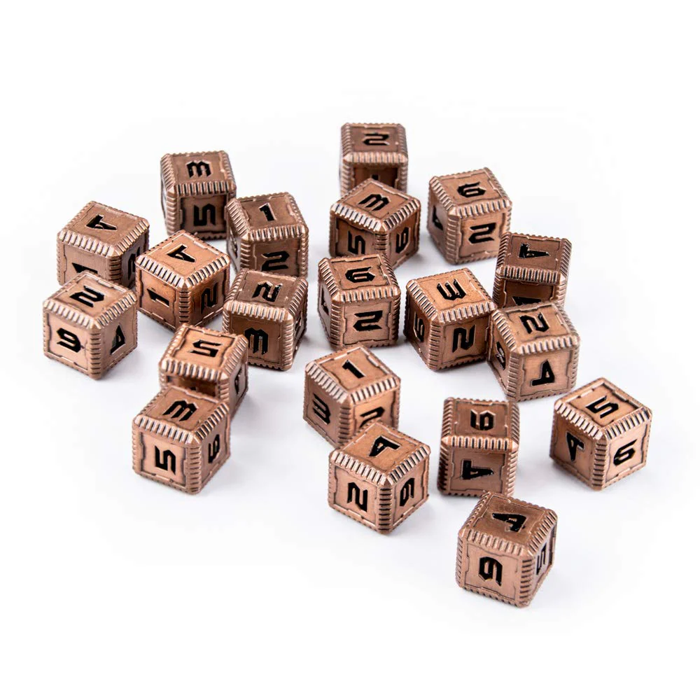 Sci-Fi Metal 12mm D6 Dice (10 Pack) - Image 3