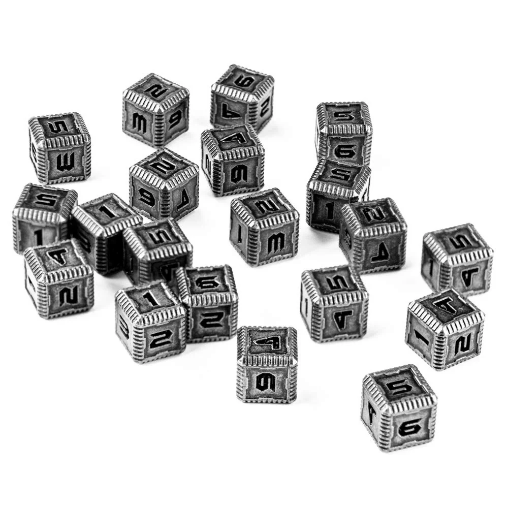 Sci-Fi Metal 12mm D6 Dice (10 Pack) - Image 5