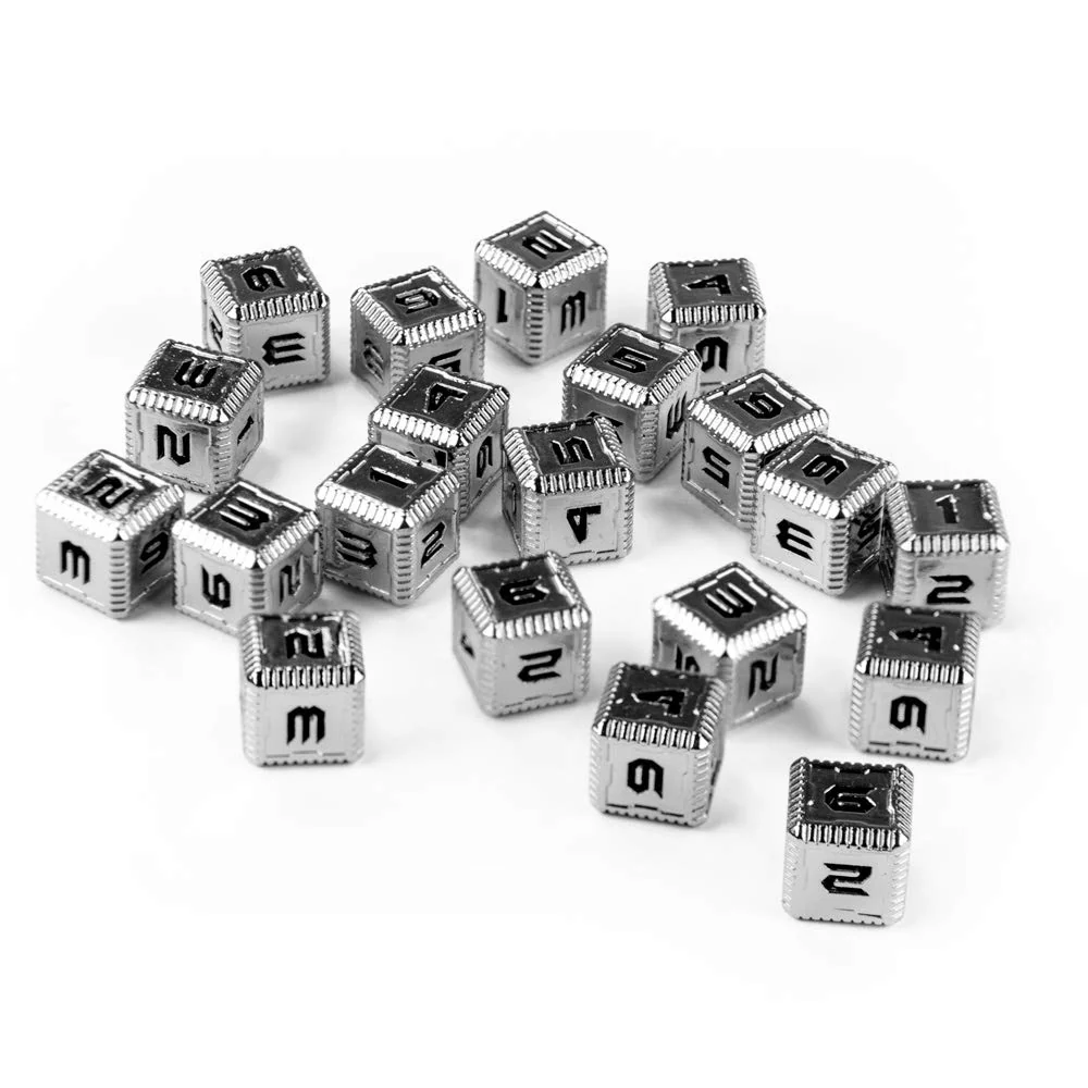 Sci-Fi Metal 12mm D6 Dice (10 Pack) - Image 6