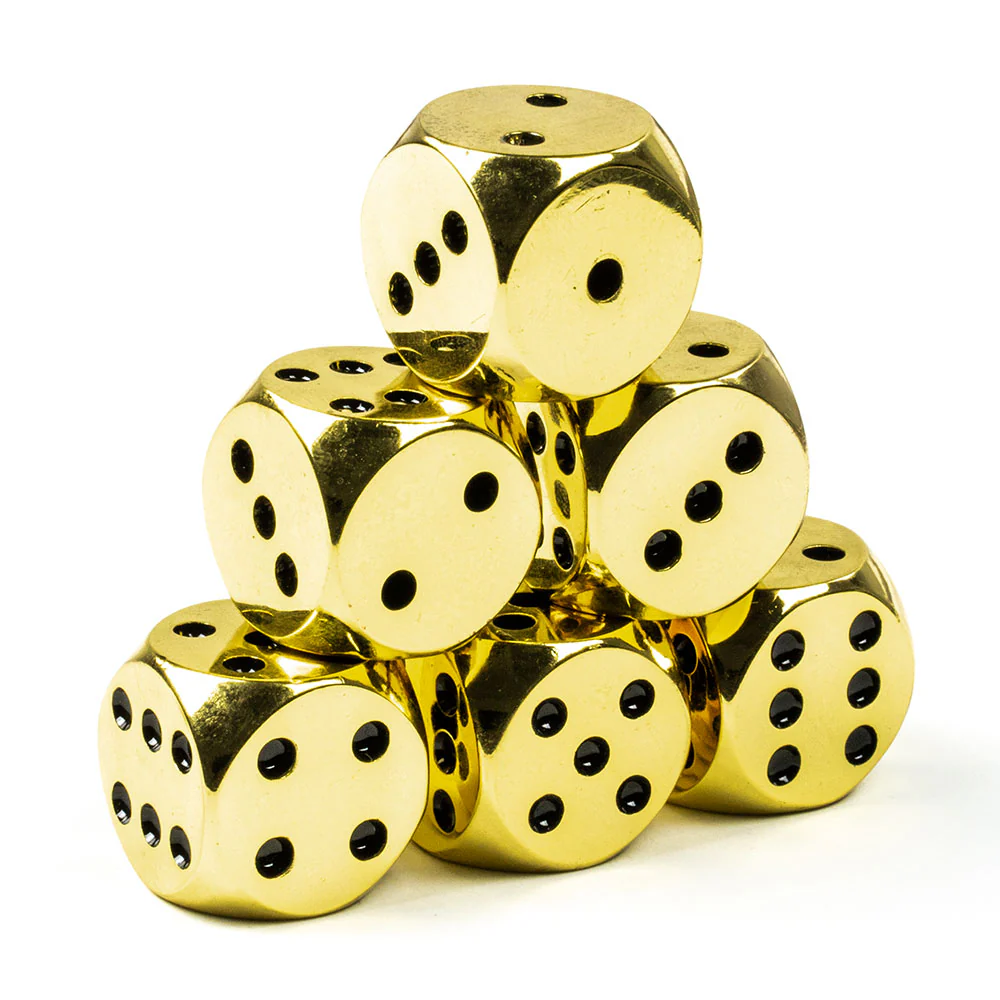 Rounded Metal 16mm D6 Dice (6 Pack) - Image 3