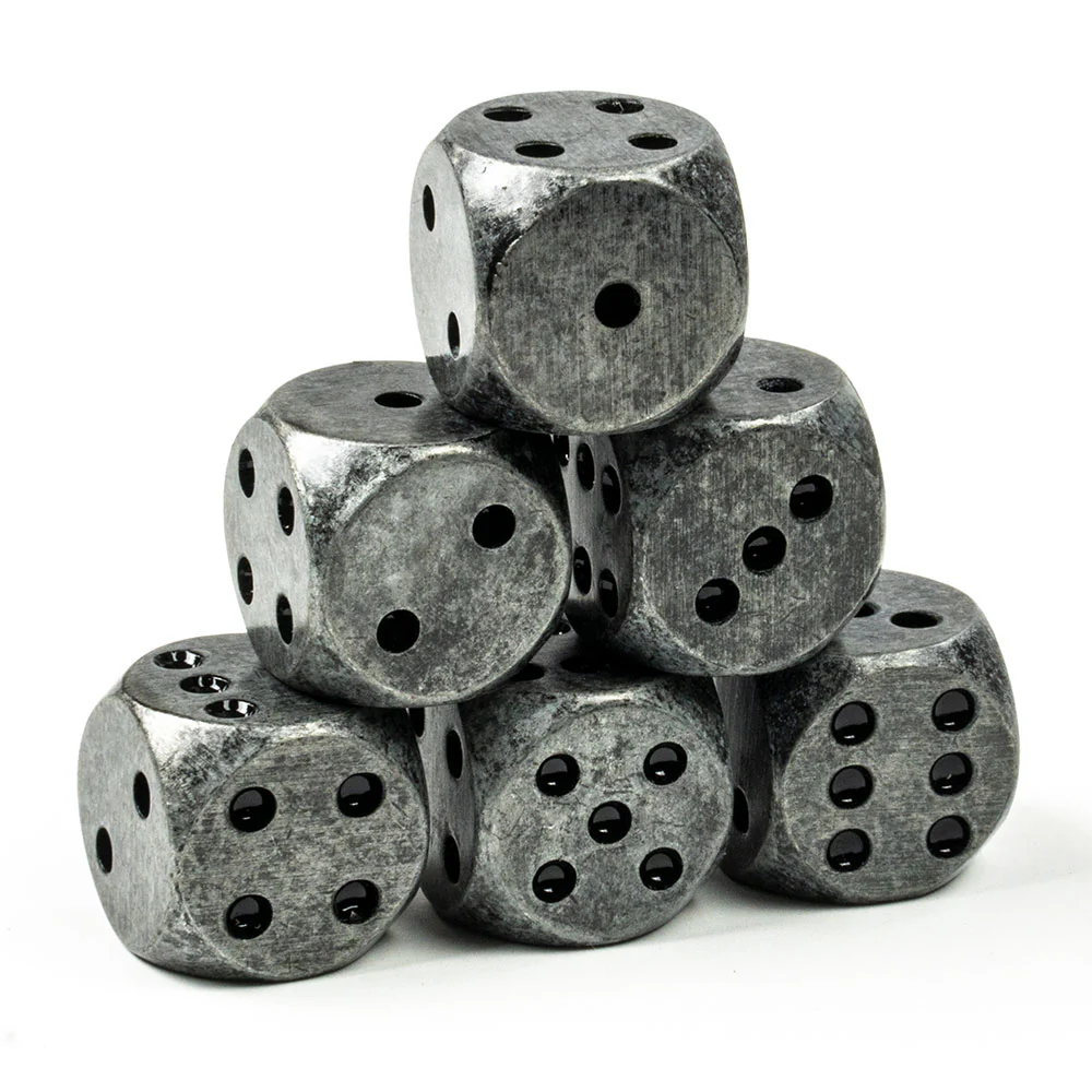 Rounded Metal 16mm D6 Dice (6 Pack) - Image 5