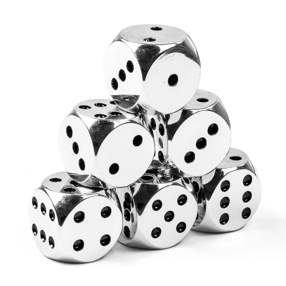 Rounded Metal 16mm D6 Dice (6 Pack) - Image 6