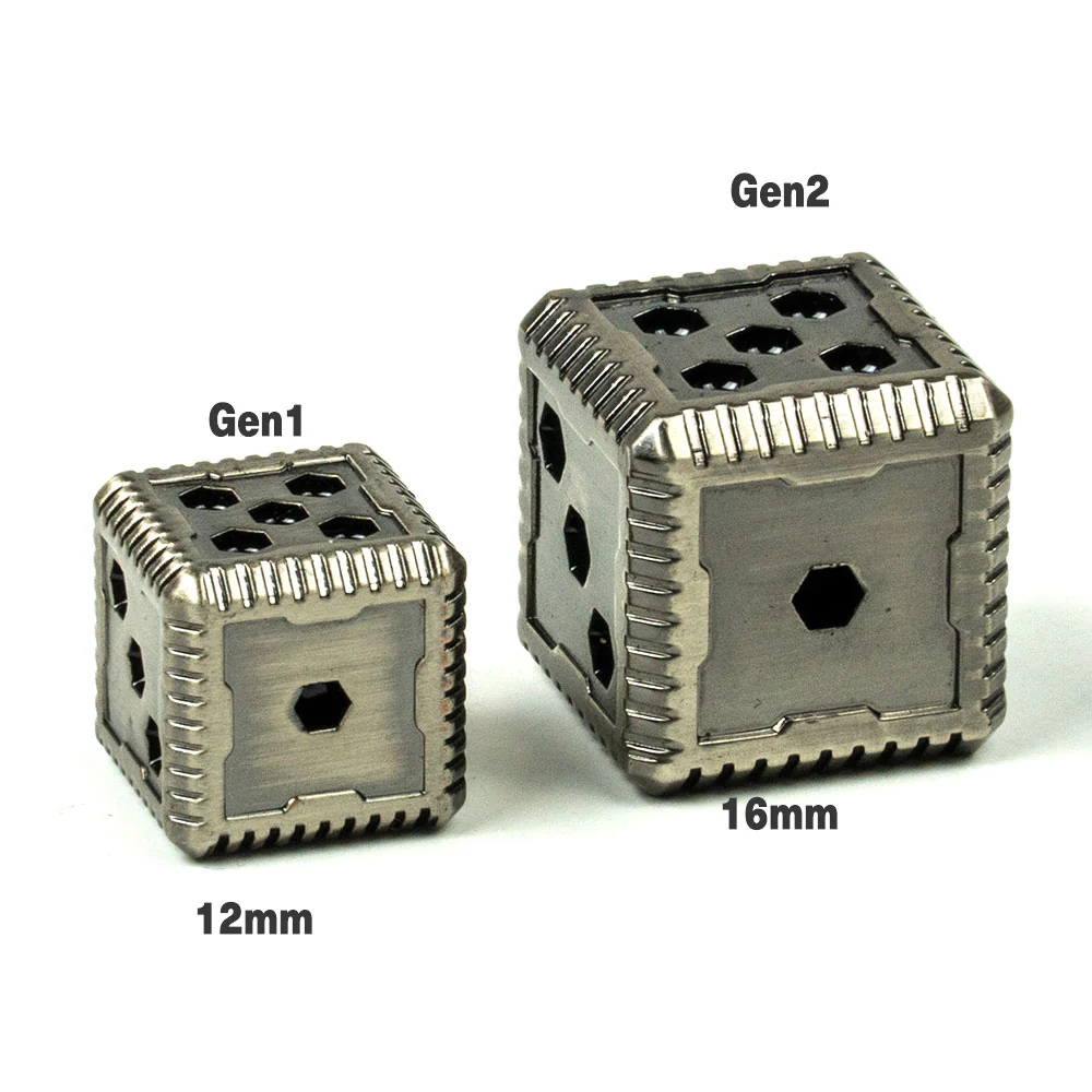 Sci-Fi Hex Metal 16mm D6 Dice (6 Pack) - Image 7