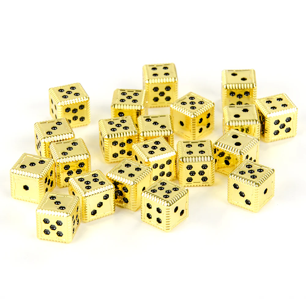 Sci-Fi Hex Metal 12mm Dice (10 Pack) - Image 4