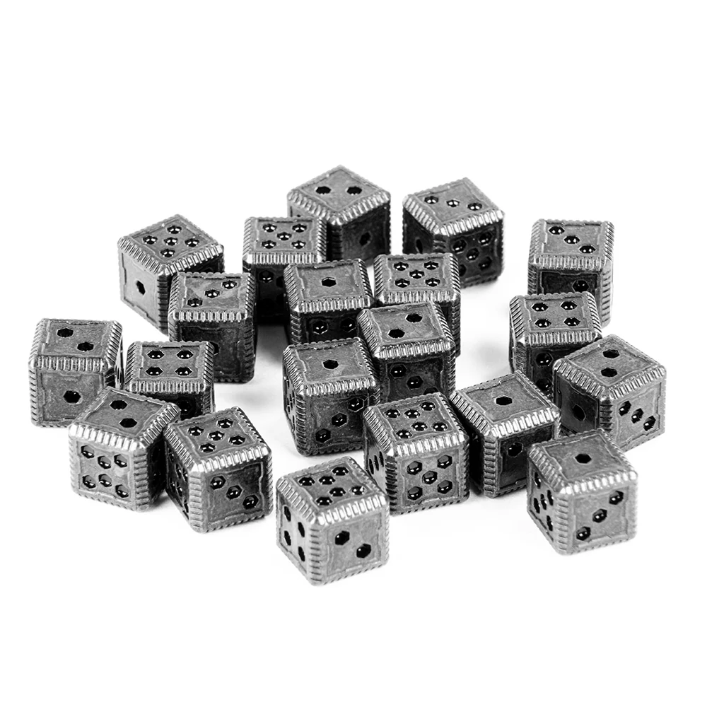 Sci-Fi Hex Metal 12mm Dice (10 Pack) - Image 5