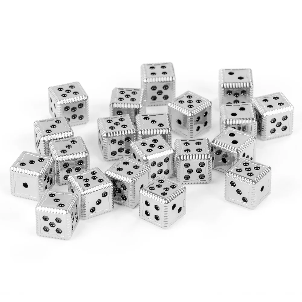 Sci-Fi Hex Metal 12mm Dice (10 Pack) - Image 6