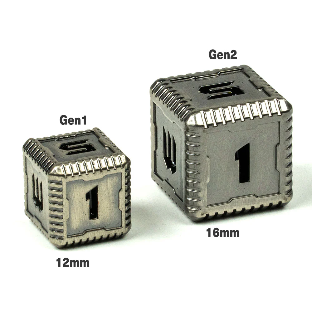 Sci-Fi Number Metal 16mm D6 Dice (6 Pack) - Image 7