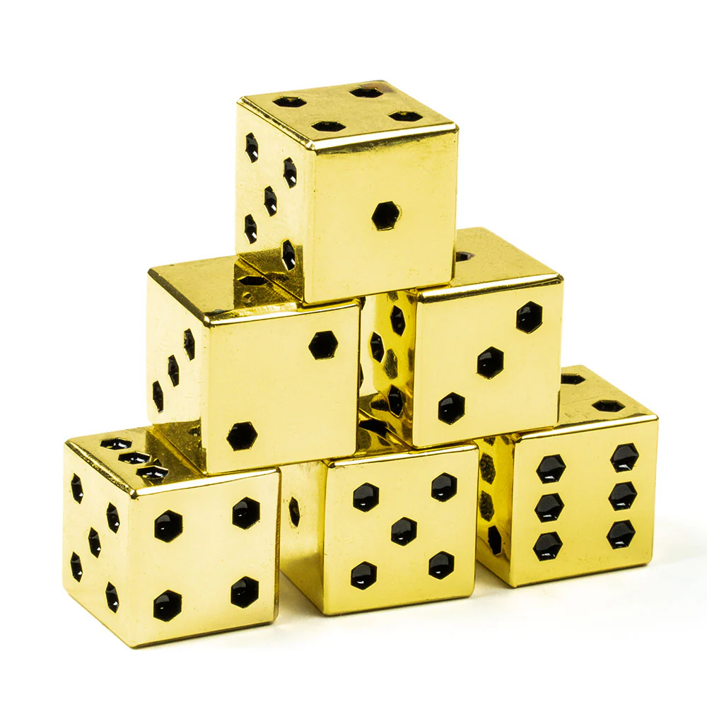 Square Metal 16mm D6 Dice (6 Pack) - Image 3