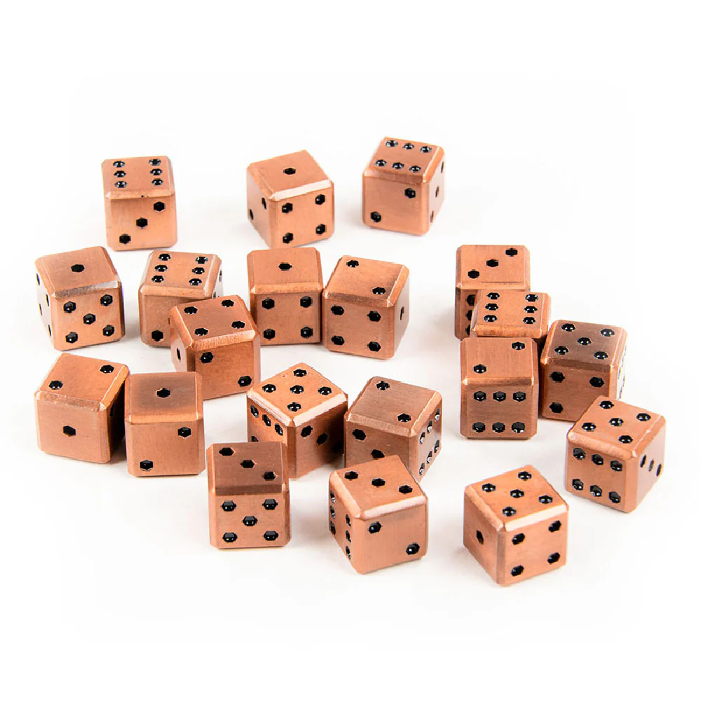 Square Metal 12mm D6 Dice (10 Pack) - Image 3