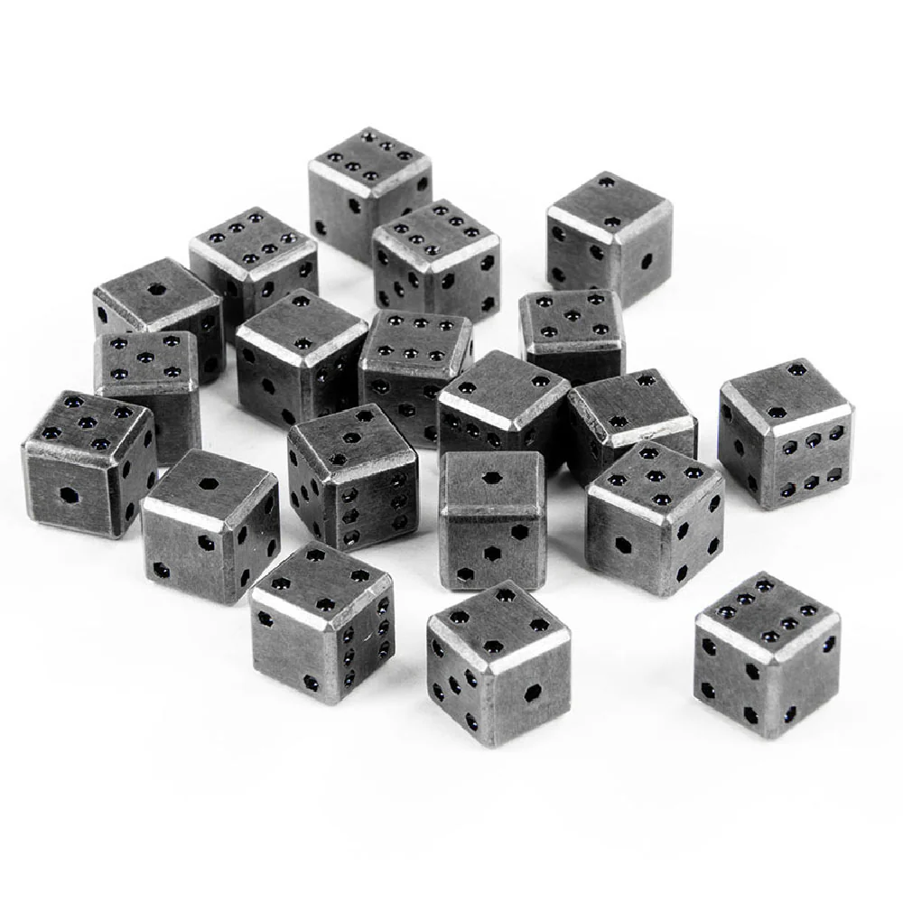 Square Metal 12mm D6 Dice (10 Pack) - Image 5
