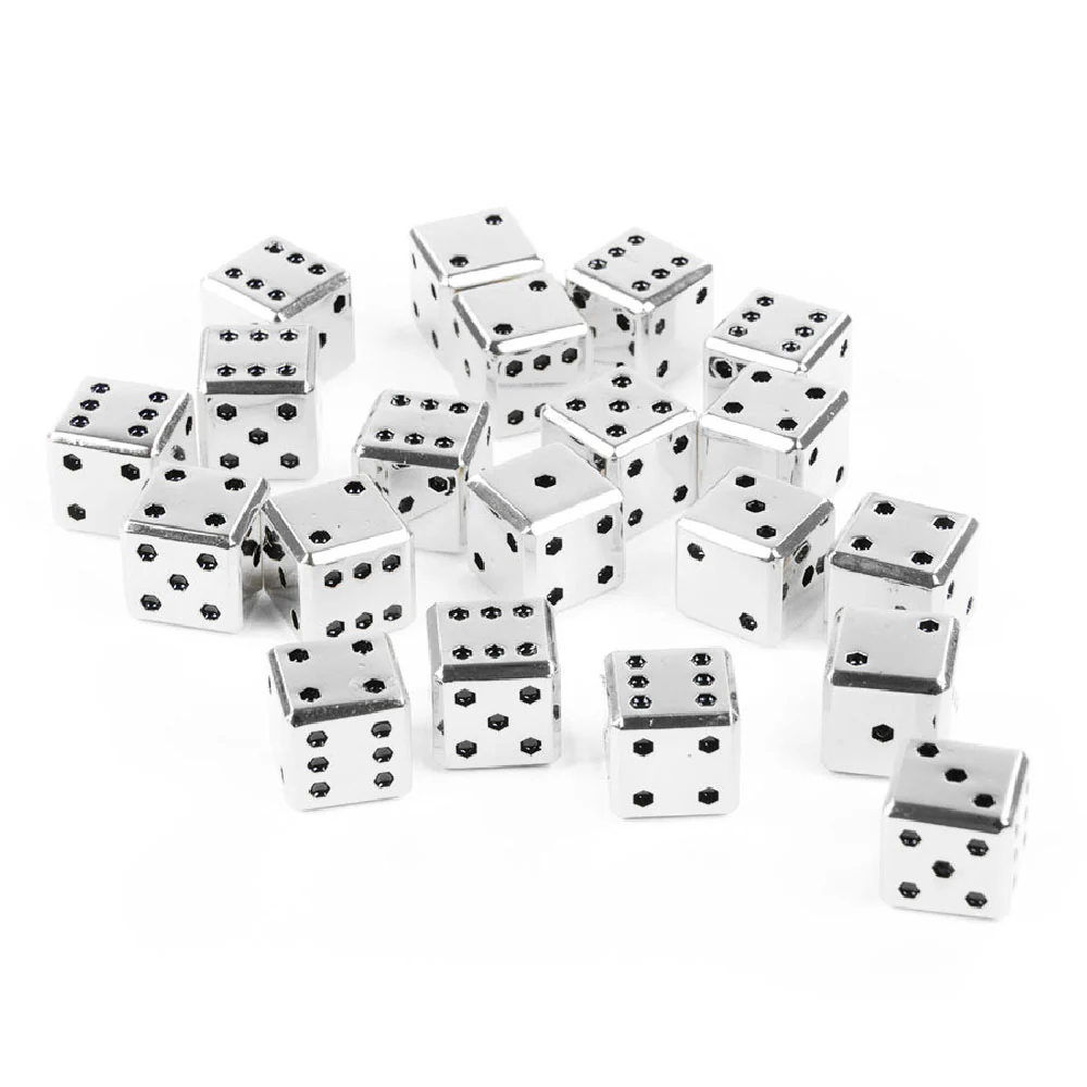 Square Metal 12mm D6 Dice (10 Pack) - Image 6